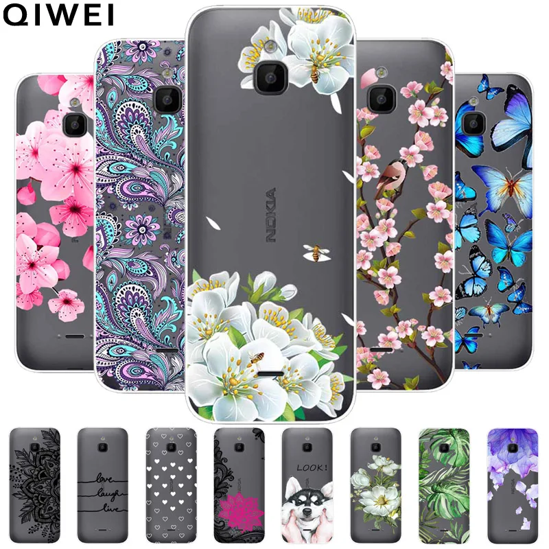 Per Nokia 6300 4G Case Flowres Clear Tpu Custodie Morbide In Silicone Per Nokia 6300 4G Cover Trasparente Per Nokia6300 4G Coque Bag