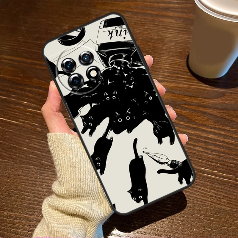 Black Cats Ink Cute Pet Witch Art Phone Case Cover
