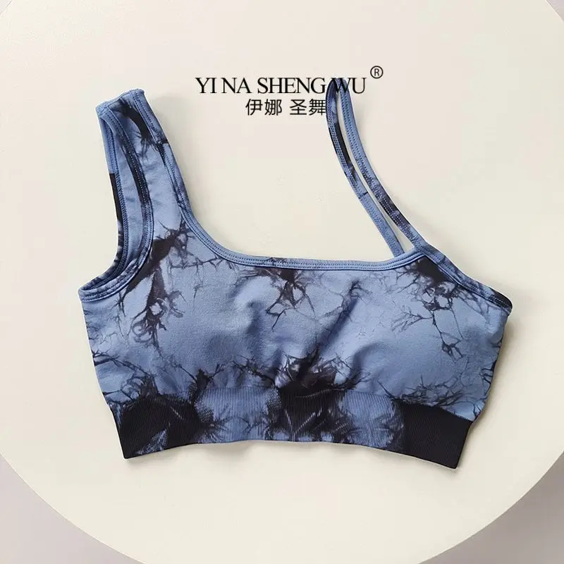 Tie Dye Yoga Women's Tracksuit Fitness Yoga Sets Sportswear Workout Bra+High Waist Shorts Gym Clothing Seamless Sports Suits