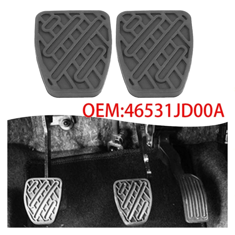 1 Pair Brake Clutch Foot Pedal Pad Cover 46531JD00A For Nissan Qashqai J11 J10 2009 2010 2012 2013 2014 2015 Dualis Rogue Sport