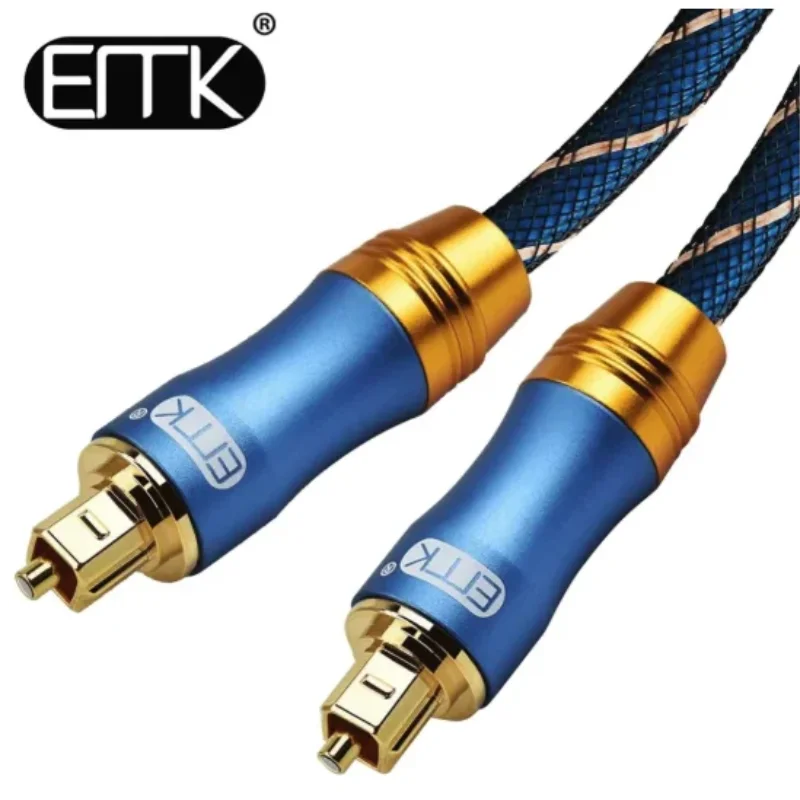 EMK 5.1 Digital Optical Audio Toslink Cable Fiber Optic Audio Cable 1m ...