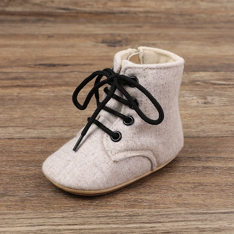 Classic Baby Shoes Boy Girl First Walkers Newborn Solid Casual Flat Sneakers Infants Cotton Boots Non-slip Warm Walking Shoes 5