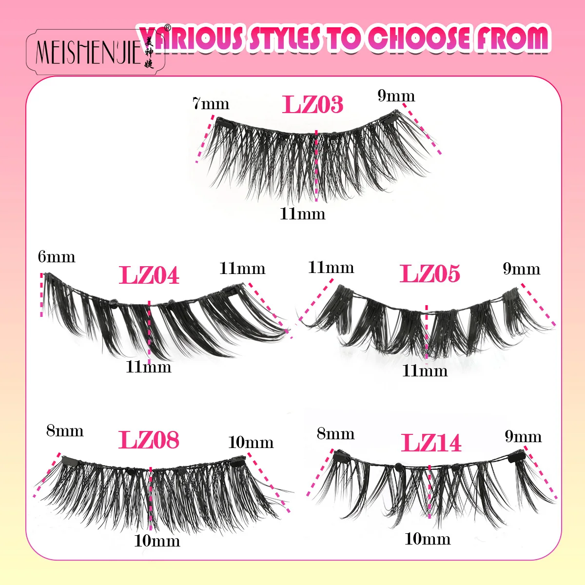 1 Pair Magnetic Eyelashes Set Fake Eyelashes
