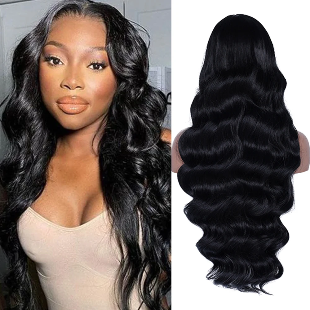 Vivid Black Wavy Wig Background Art Vivid Black Wavy Wig Background Art