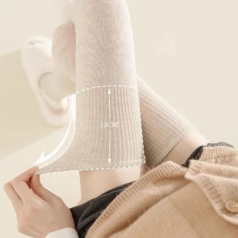 New Korean Women's Socks Winter Warm Long Tube Thick High Tube Over Knee Socks Thicken Cotton Solid Color Women Calf Leg Socking