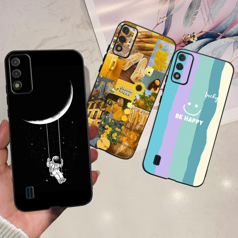 Для ITEL A26 защитный чехол для мобильного телефона для ITEL A26 A37 A 26 37 черный чехол из ТПУ с милым астронавтом