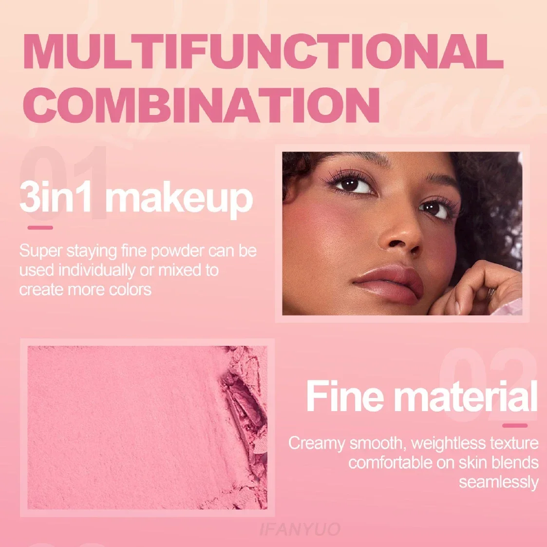 Makeup Palette 3 In 1 Matte Highlighter Contouring Blush Palette Pearly Shiny Eyeshadow Multifunctional Face Makeup Palette Female Cosmetic