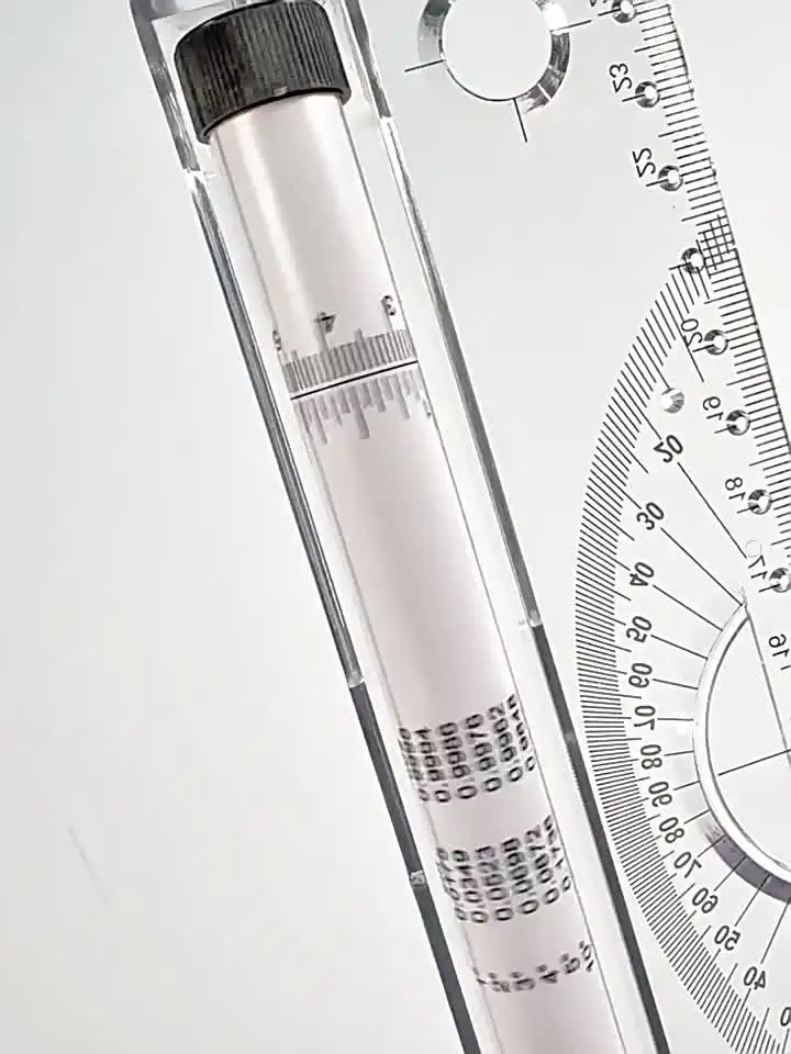 FKWKUW 1 stuks transparante parallelle rolliniaal 15 cm multifunctionele rolliniaal met aluminium rol transparante parallelle lijn universeel tekengereedschap voor school kantoor meetliniaal