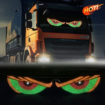 Display flessibile per parabrezza a LED per auto con motore animato lampeggiante Demon EyesGeneral Luce dinamica per parabrezza anteriore e posteriore