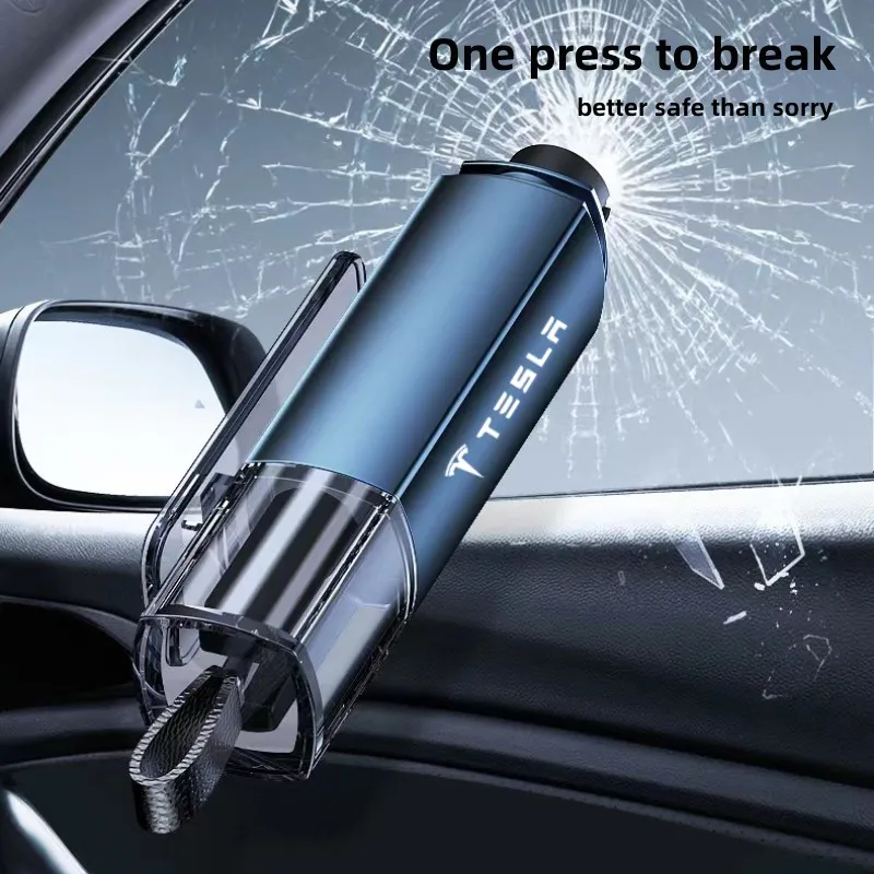 Car Emergency Escape Safety Hammer Window Breaking Tool Seat Belt Cutter  For Tesla Model 3 Model X Model S Model Y Car Accessory