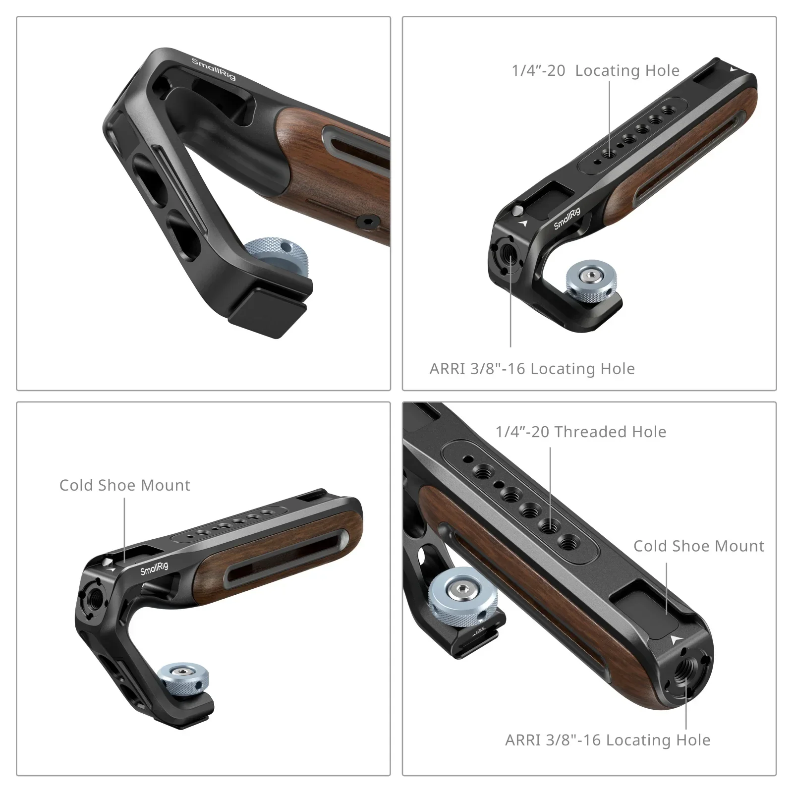 SmallRig Top Handle with Cold Shoe Mount / NATO Clamp / (1/4" & 3/8") Two-in-O