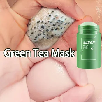 Original Facial Remove Blackhead Green Tea Solid Mask Treat Acne Blemish Black Dots Clean Stick Cream Shrink Pores Skin Care 1