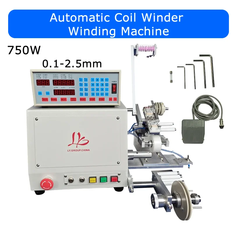 

LY 813 Automatic Coil Winder Winding Machine 0.1-2.5mm For New Energy Transformer And Integrated Copper Foil Wire 220V 110V