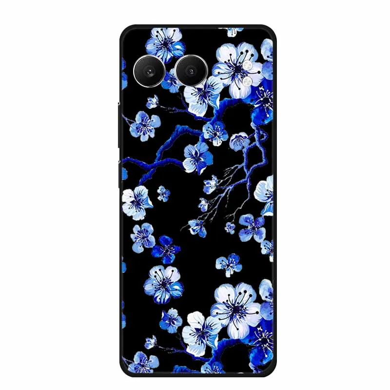 Cute Cartoon Cat Black Silicone Soft Back Cover Case