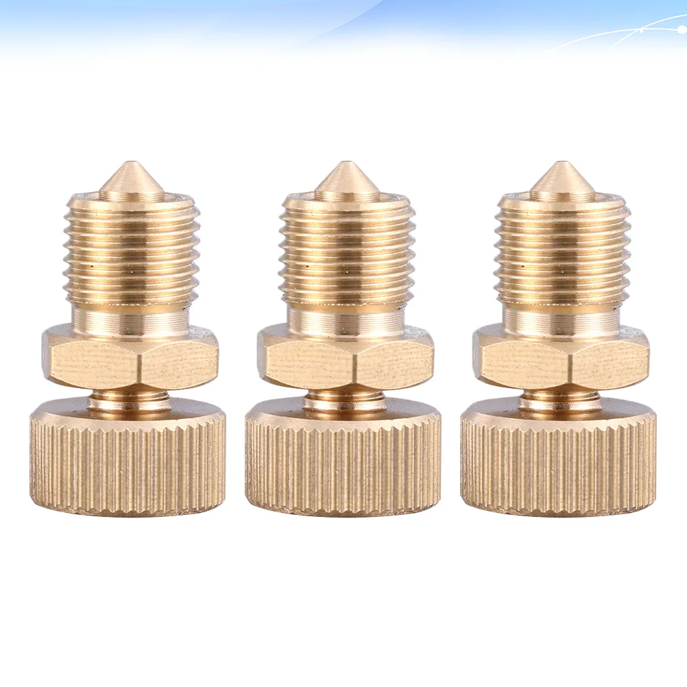 

3 Pcs Bleeder Valve High Pressure Pump Accessory Air Screw Fittings Tank Heater Release