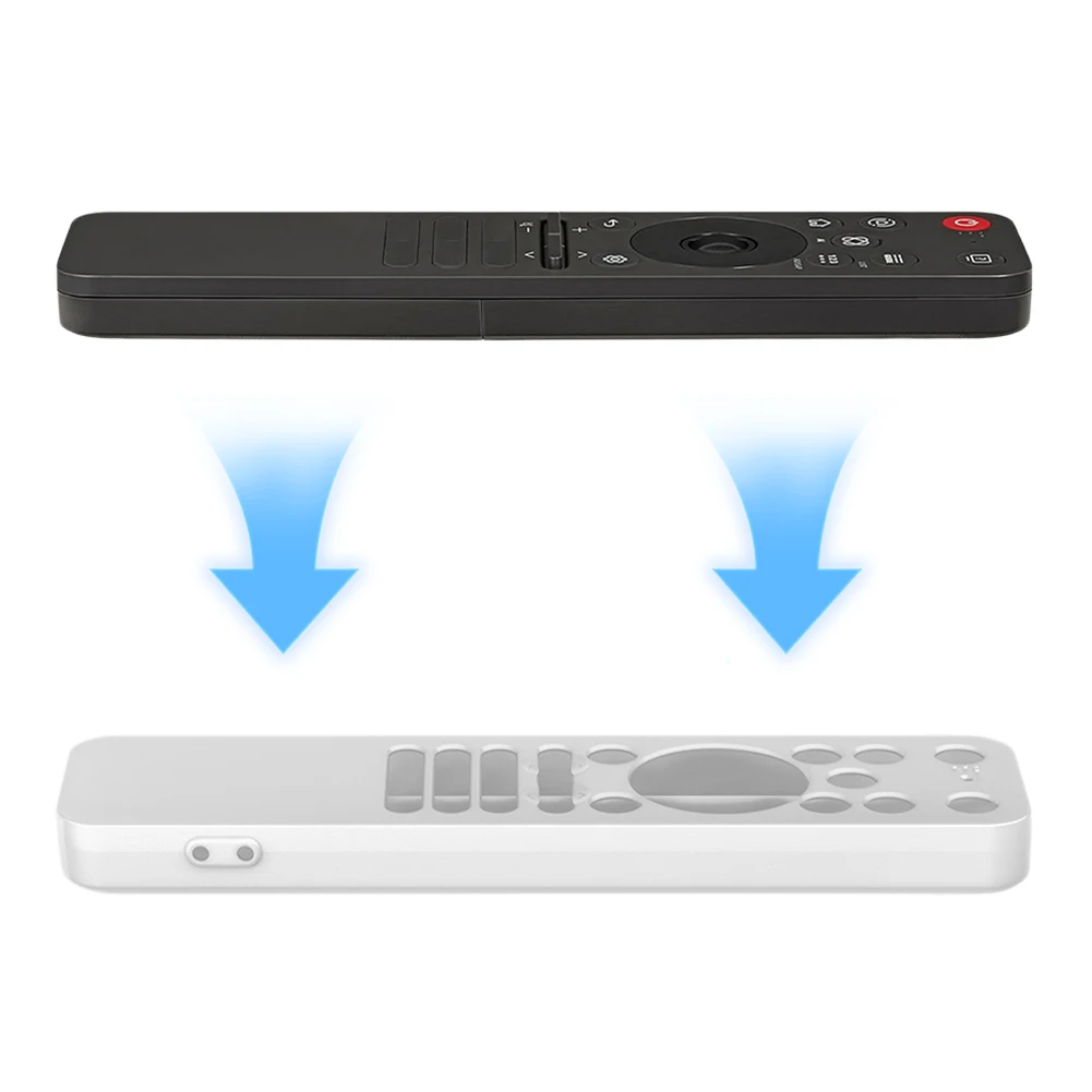Silicone Anti-Slip Shockproof TV Remote Control Cover with Lanyard