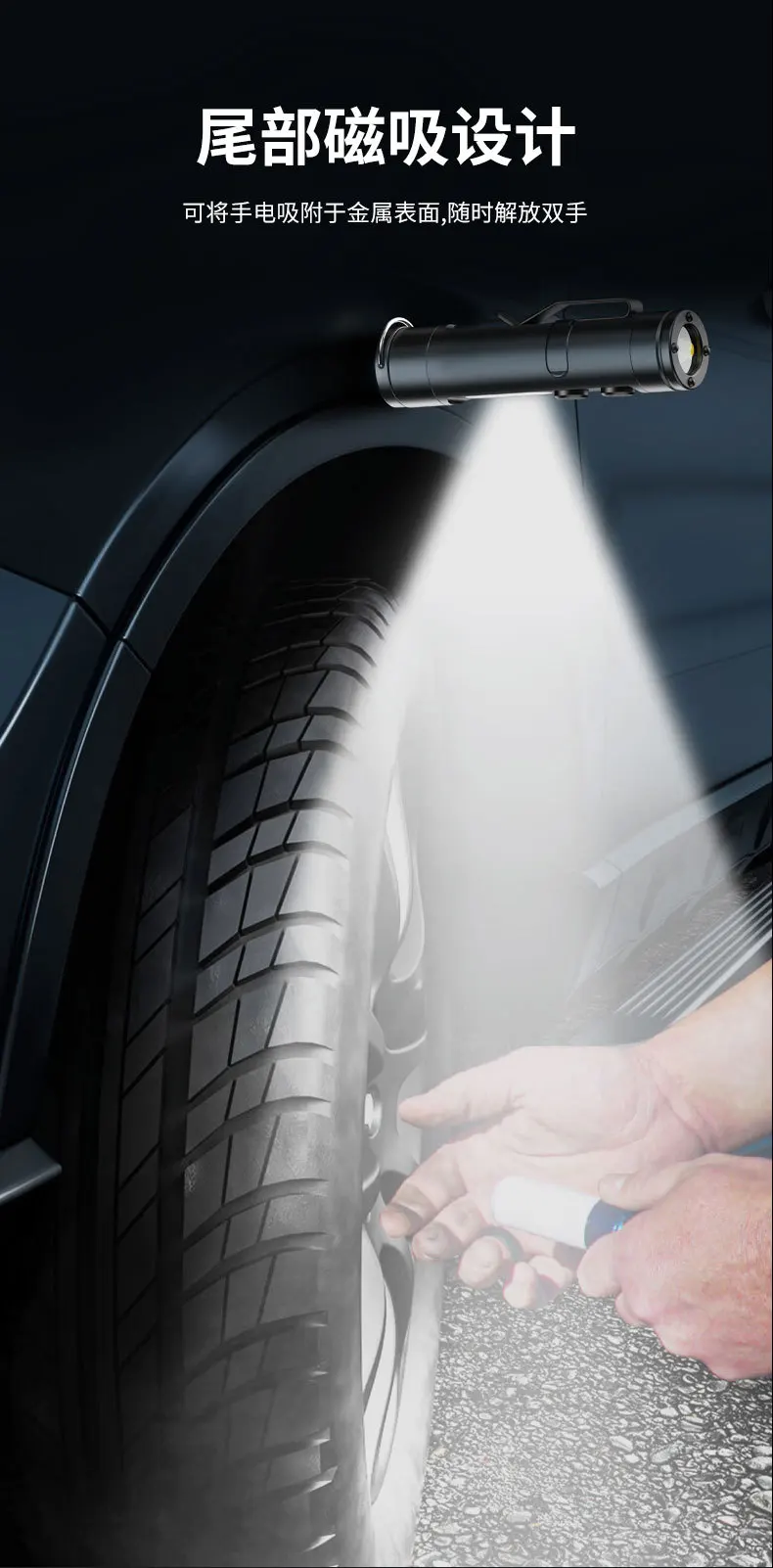 1-5PCS Taclite Mini Flashlight Rechargeable Magnetic LED Tactical Flashlight Emergency Torch with Hat Clip Super Brighten Campin