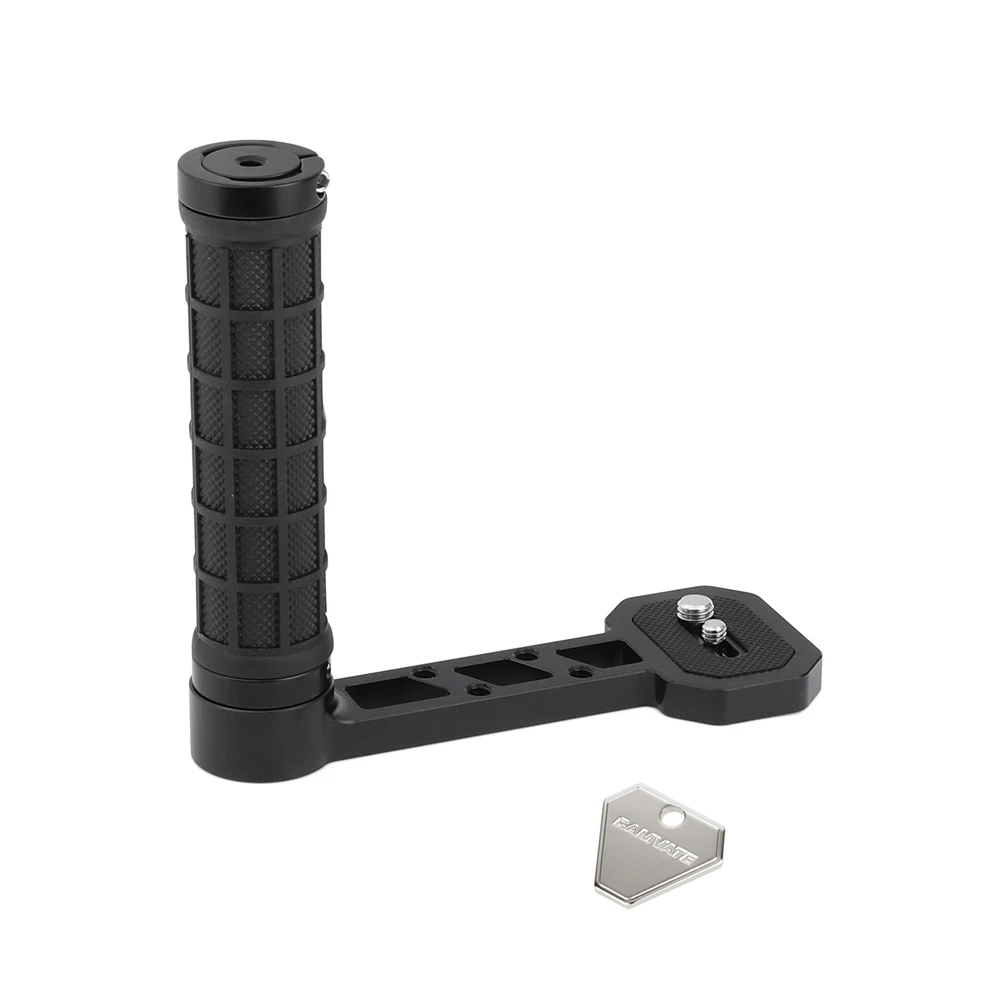 Rubber L-Type Side Handgrip With 1/4"-20 Mounting Points For DJI Ronin-S / SC /