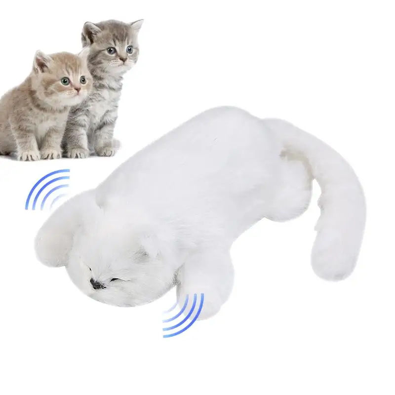 

Детская электрическая игрушка для кошек, рулон над планкой, милые животные, плюши для мальчиков и девочек, реалистичные интерактивные игрушки для сопровождения