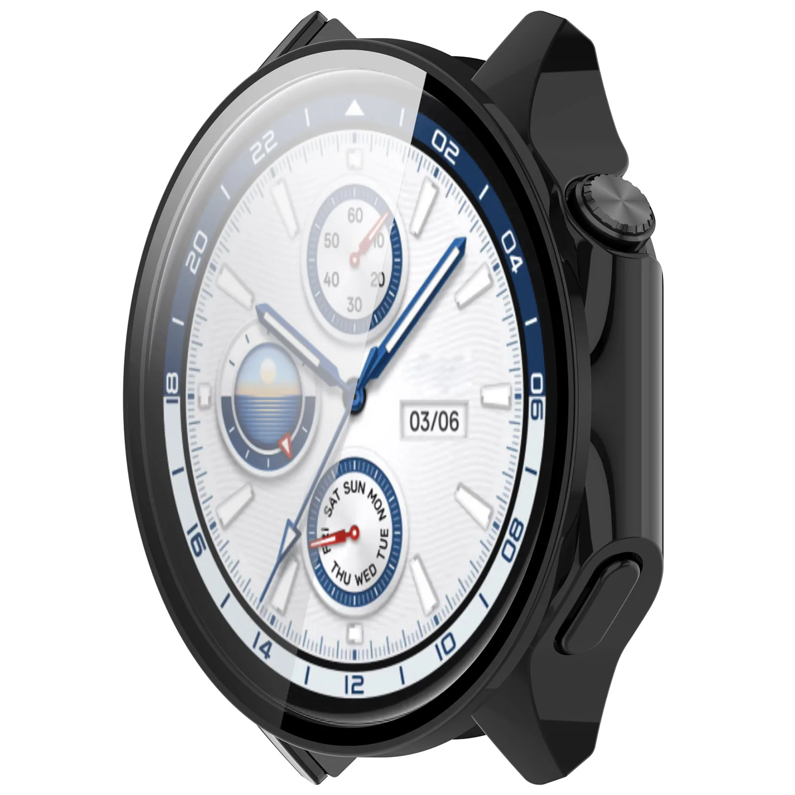 Фото Закаленное стекло + искусственное стекло для Oneplus Watch 2, защитная рамка для экрана, бампер для Oneplus Watch 2 №4