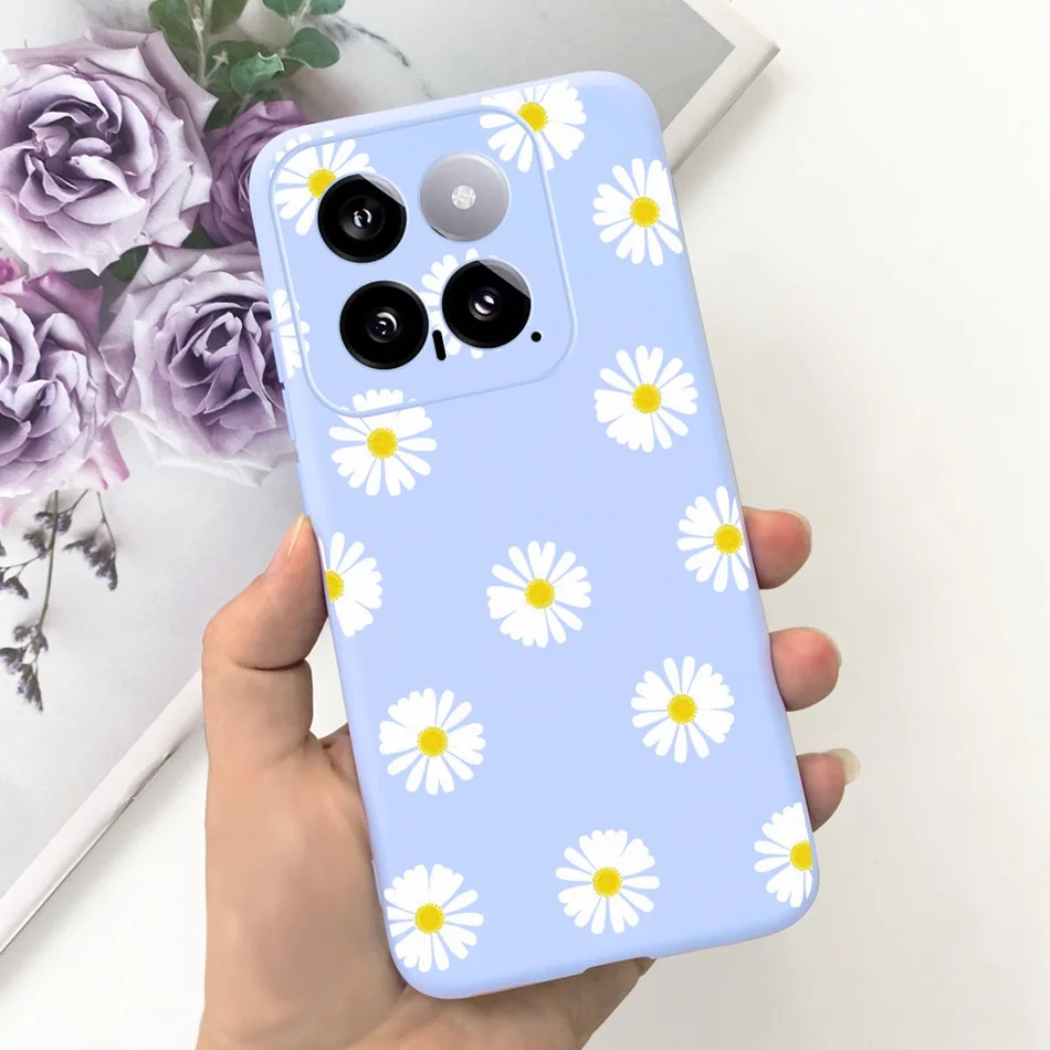 Sunflower Pattern Candy Color Soft Silicone Back Cover