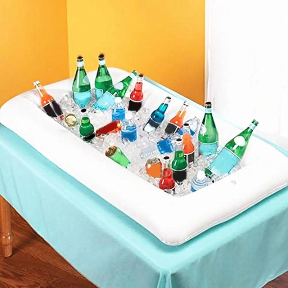 Inflatable Salad Tray  Useful Eco-friendly Easy to Carry  Swim Pool Inflatable Food Drink Serving Tray Party Accessories inflatable pool float beer drinking cooler table bar tray beach swimming ring summer pool party bucket inflatable cup holder