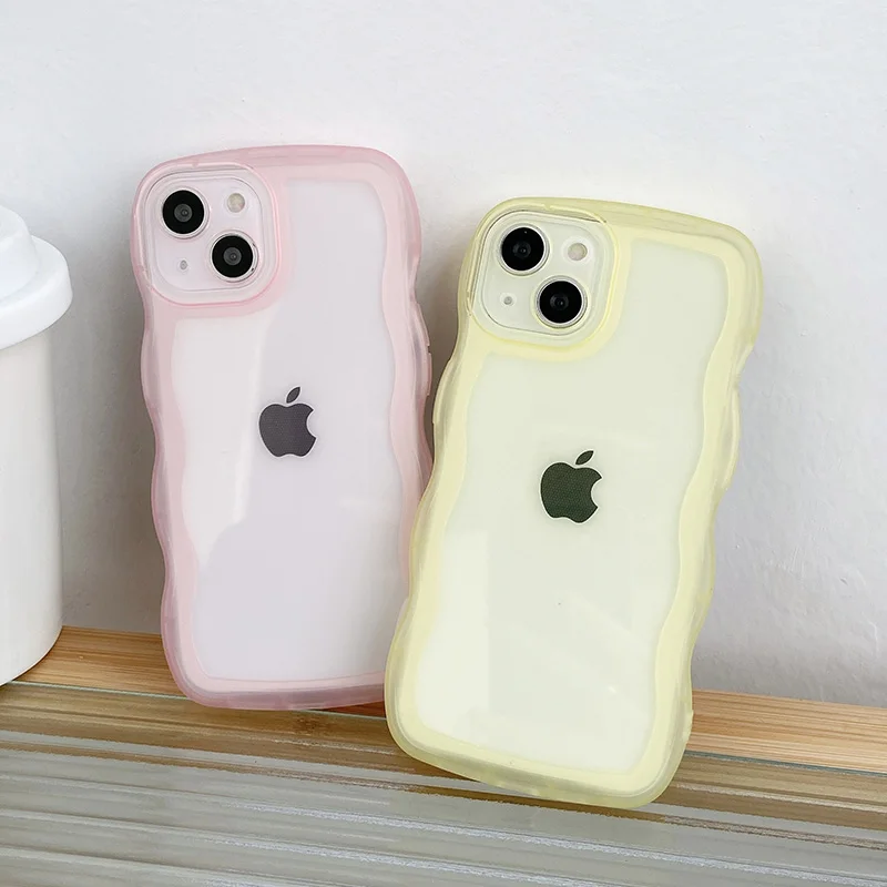 Translucent Wave Edge Soft TPU Phone Case
