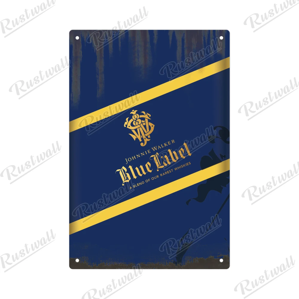 Letrero de hojalata vintage de whisky con diseño de pared oxidada, placa decorativa de metal para pub, bar, club, cueva de hombre, decoración de pared