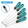 1PCS  Multifunctional Flat Head Cross Screwdriver Magnetic Screwdriver Household Basic Anti Slip Manual Screw Drive Tool 1