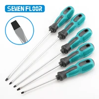 1PCS  Multifunctional Flat Head Cross Screwdriver Magnetic Screwdriver Household Basic Anti Slip Manual Screw Drive Tool 1