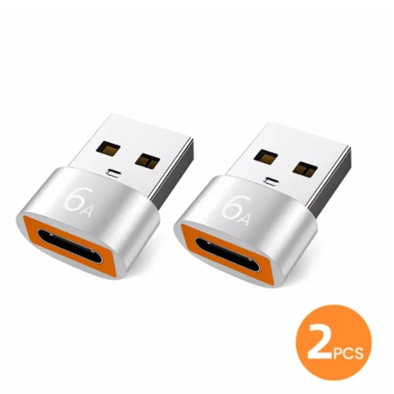 USB To Type C Adapter 6A USB To Type C OTG Adapter USB USB-C Male To Micro Type-c Female Converter For Macbook Samsung S20 USBC OTG Connector
