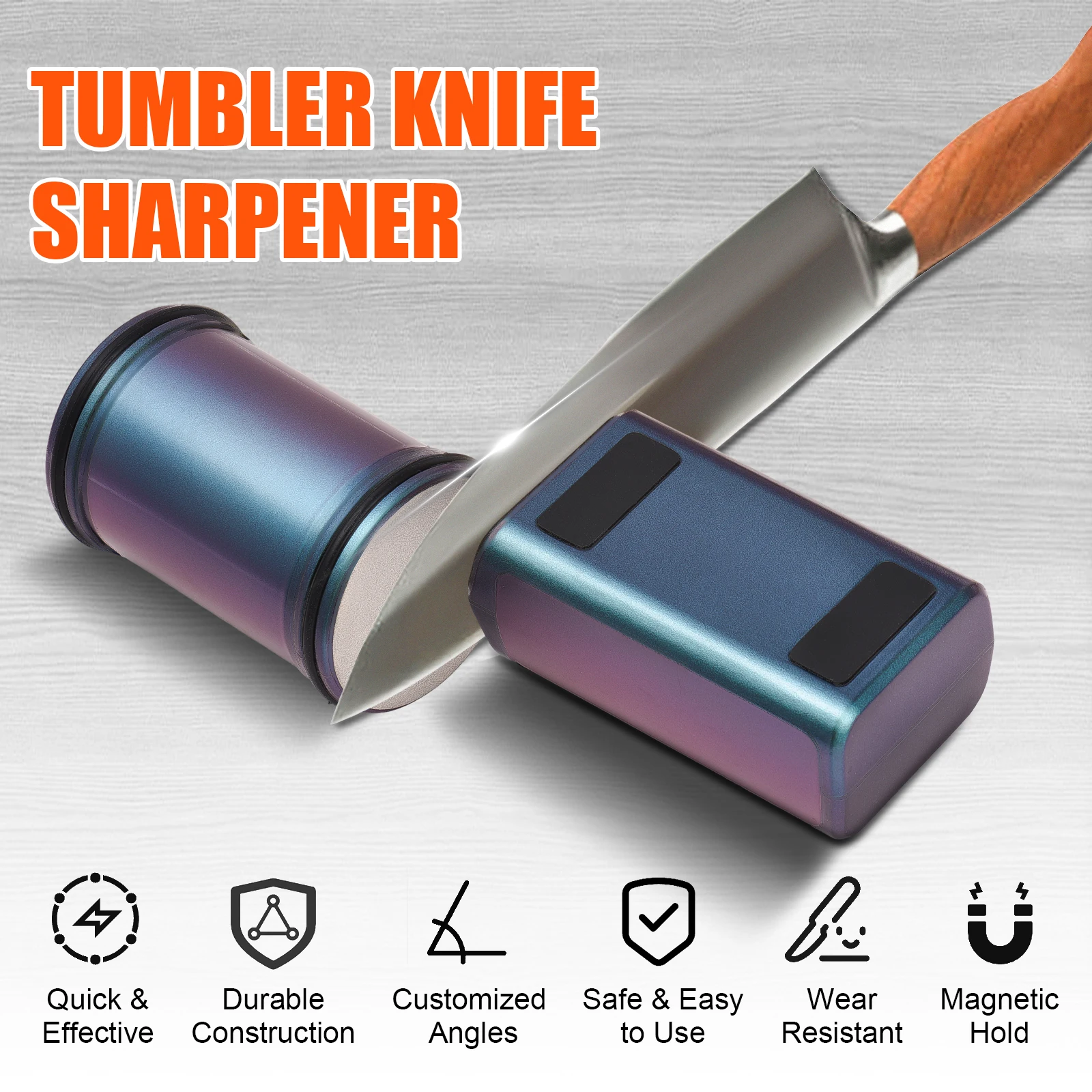 Tumbler Rolling Knife Sharpener Detachable Knife Sharpening Rolling Knife  Sharpening for Pocket Kitchen Knives Kitchen Knife Set