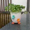 Eggshell Plant Pot with Turtle Cactus Pot Decor Easter Succulent Planter Flowerpot Unique for Desktop Farmhouse Windowsill 3