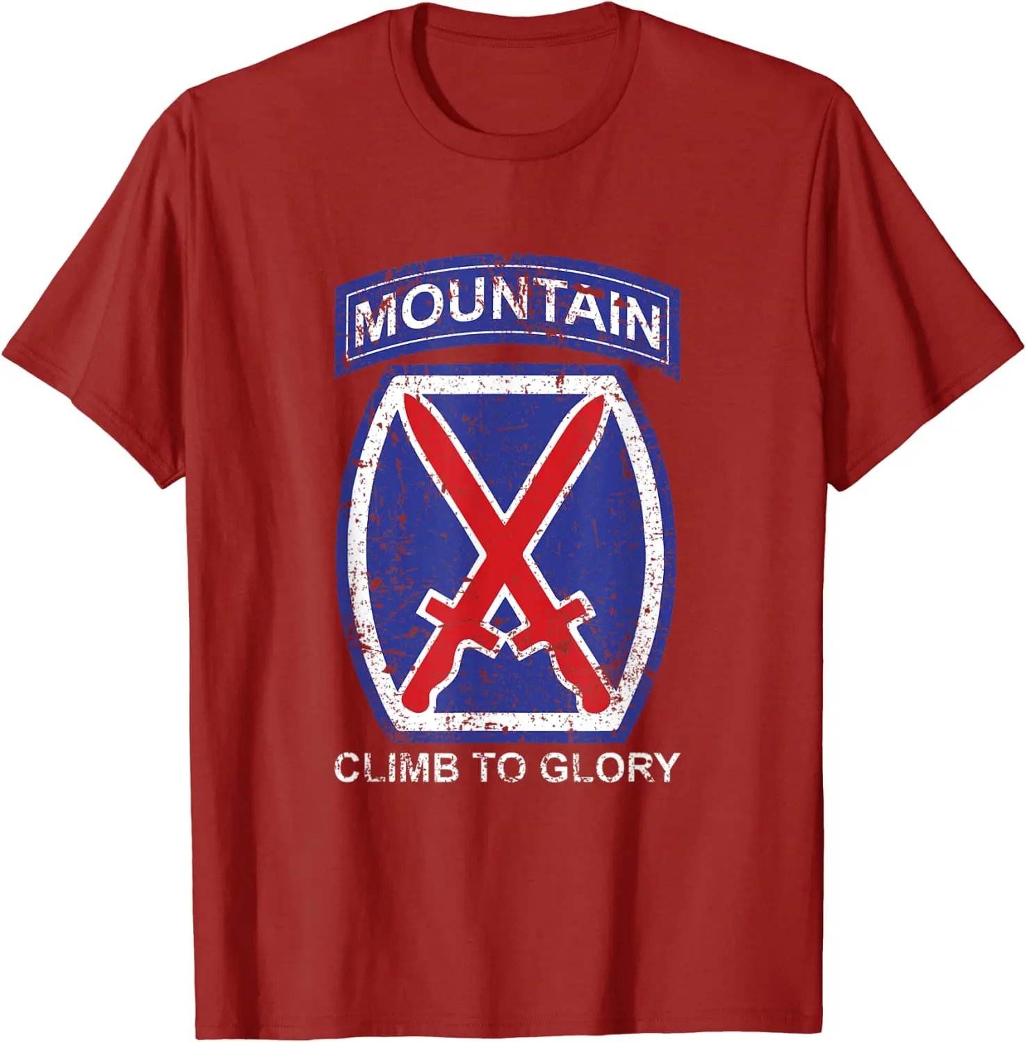 

10th Mountain Division Climb To Glory Men T-Shirt Short Sleeve Casual 100% Cotton O-Neck Summer TShirt Size S-3XL