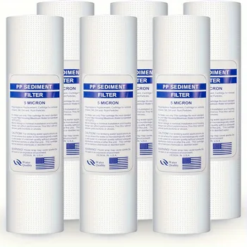 ไส้กรองน้ำสำหรับทั้งบ้าน ไส้กรองใยฝ้าย PP ขนาด 5 ไมครอน 10 x 2.5 นิ้ว ใช้ได้กับเครื่องกรองน้ำในครัวเรือน 1