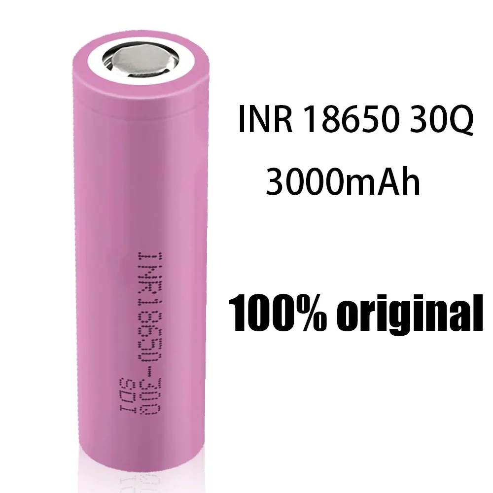 

100% original New INR18650 battery 3.7V 18650 3000mAh INR18650 30Q li-ion Rechargeable Batteries