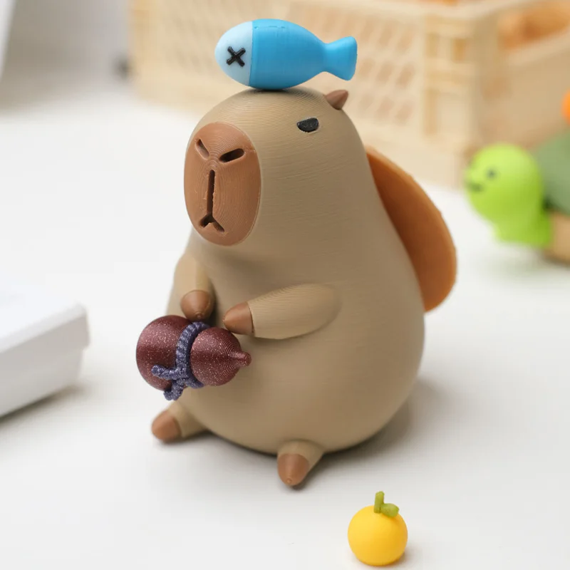 Figurine Capybara Magnétique Articulée - Jouet Mécanique 3D Anti-stress - Décoration De Bureau Originale - Cadeau Geek Ou Créatif