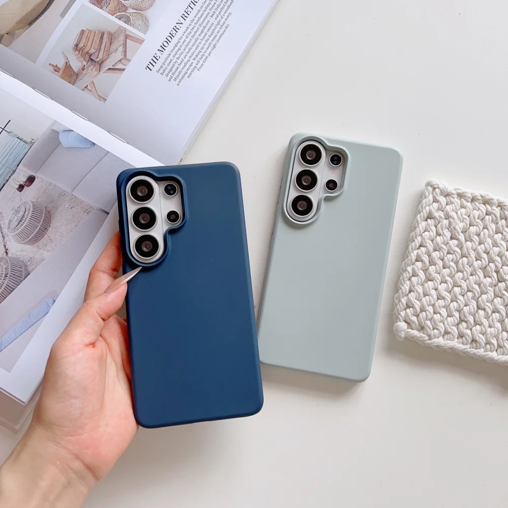 Matte Liquid Silicone Slim Shockproof Case - Candy Solid Color Cover