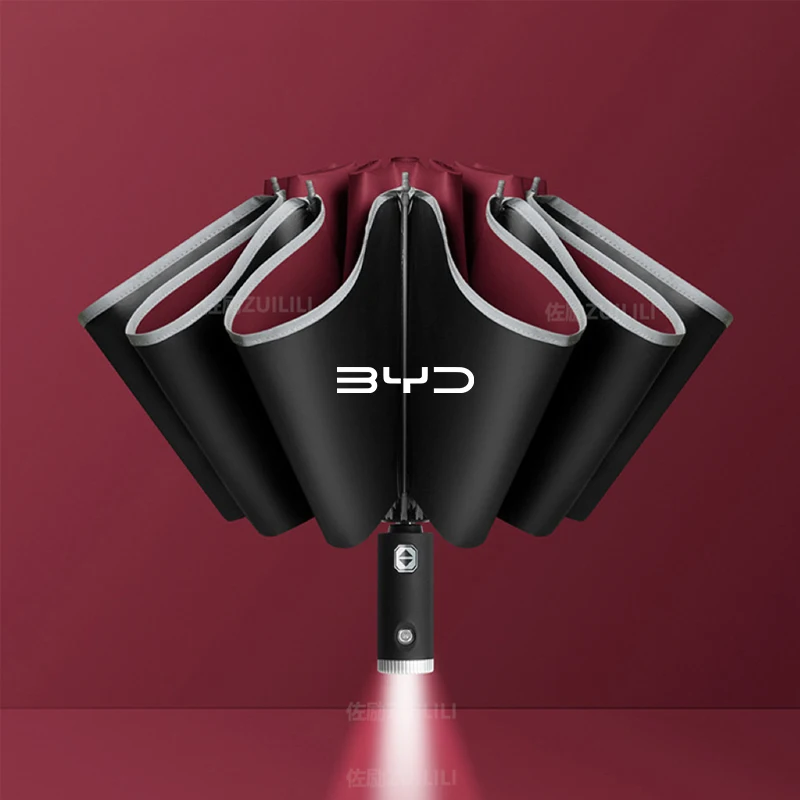Car Automatic Folding Windproof Sunshade Umbrella for BYD Atto 3 Tang F3 E6 Yuan Plus Song Max F0 Qin G3 I3 Han Auto Accessories car windshield sunshade