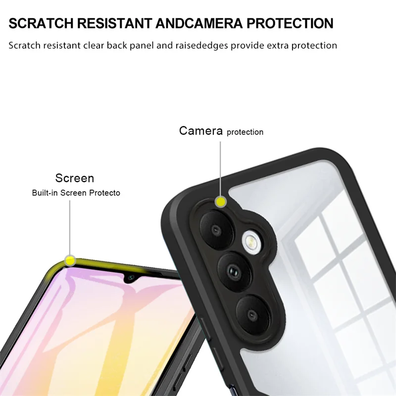 360 Full Screen Protector Hard PC Cover - Clear Shockproof Case