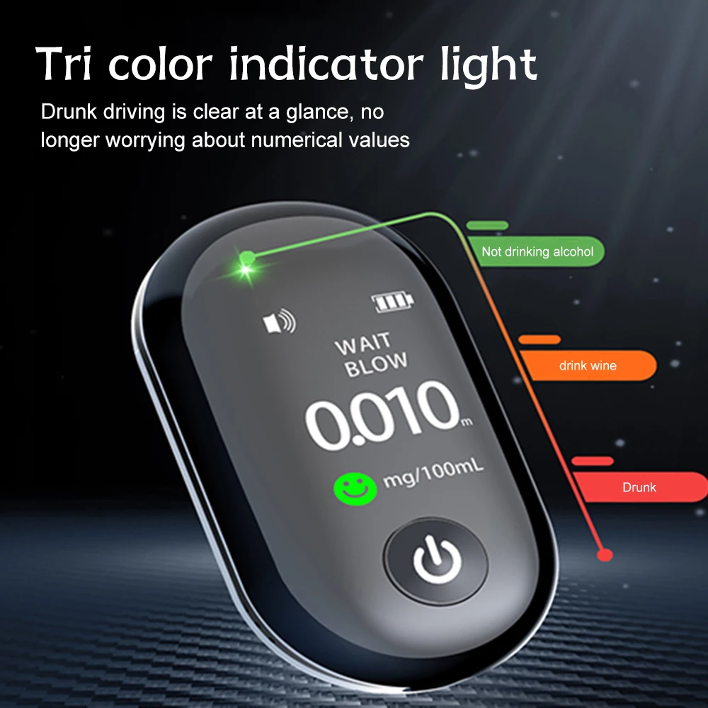 Non-Contact Alcohol Tester with LCD Digital Display Portable High Accuracy Breathalyzer Test Tools