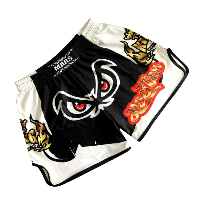 Muay Thai Pants Breathable loose Printing Kickboxing Fight Grappling Short MMA Boxing Shorts Clothing Sanda Fight Grappling H6