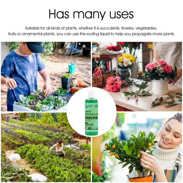 100 Ml -Es Növényi Műtrágya Szer Gyors Gyökerező Zamatos Tápanyag -Oldat Javítja A Transzplantáció Túlélését Dugványokhoz - Image 5