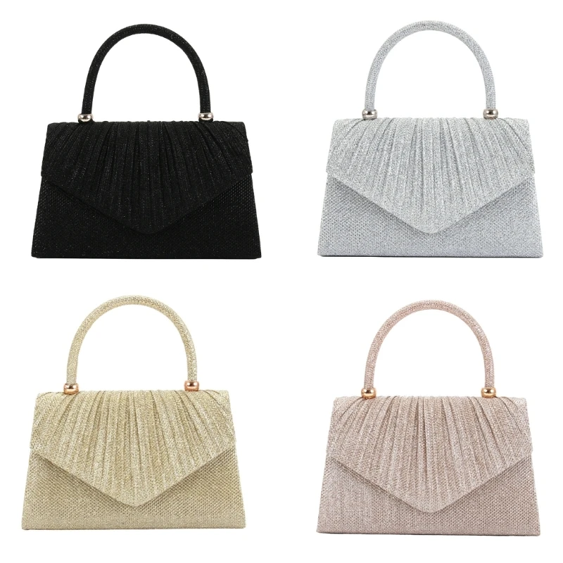 

Элегантная вечерняя сумка Модная сумочка с ремешком-цепочкой и мерцающими деталями