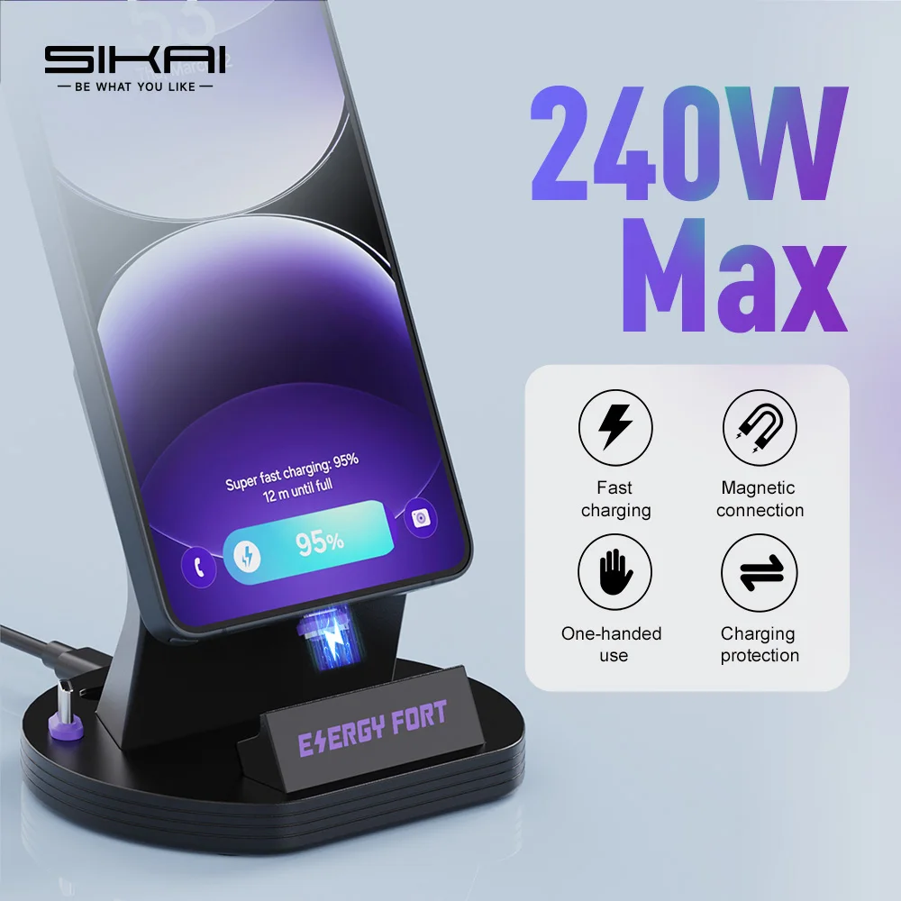 Ultra Fast 240W Wireless Charging Station with Magnetic Dock
