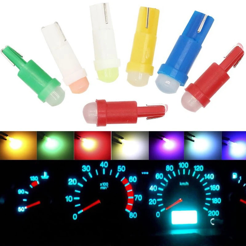 

Car Dashboard Light W3W Instrument Neo Wedge Warning Indicator Plate Panel Meter Signal Lamp 12V 10PCS COB T5 LED Bulb