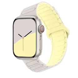 Sleek Magnetic Silicone Strap with Inclined Design - 44mm 45mm 46mm 49mm (Star Y 10)