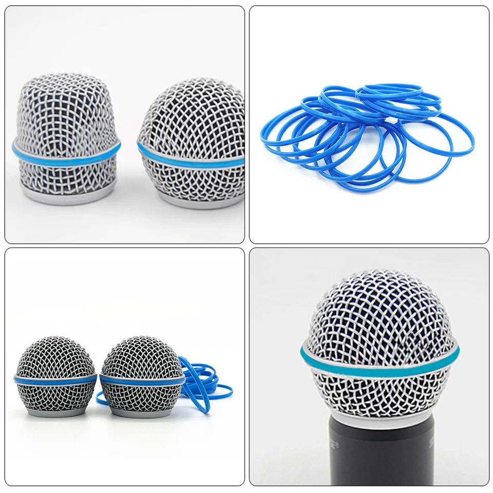 Gummi Kühlergrillringe Für Shure Beta58a/87A Mikrofone – 5/10/20 Stück, Blau, Schutz Vor Verschleiß Für Live & Studio