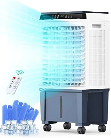 Choice 3-in-1 Evaporative Air Cooler, 1300CFM Swamp Cooler with 12H Timer, Remote Control, 4 Ice Packs & 5.3 Gal Water Tank,