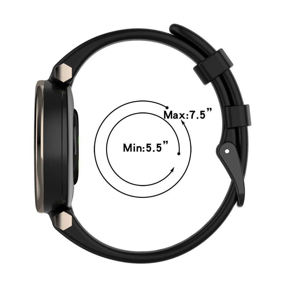 Premium Soft Silicone Sport Watch Strap Replacement with Installation Tool